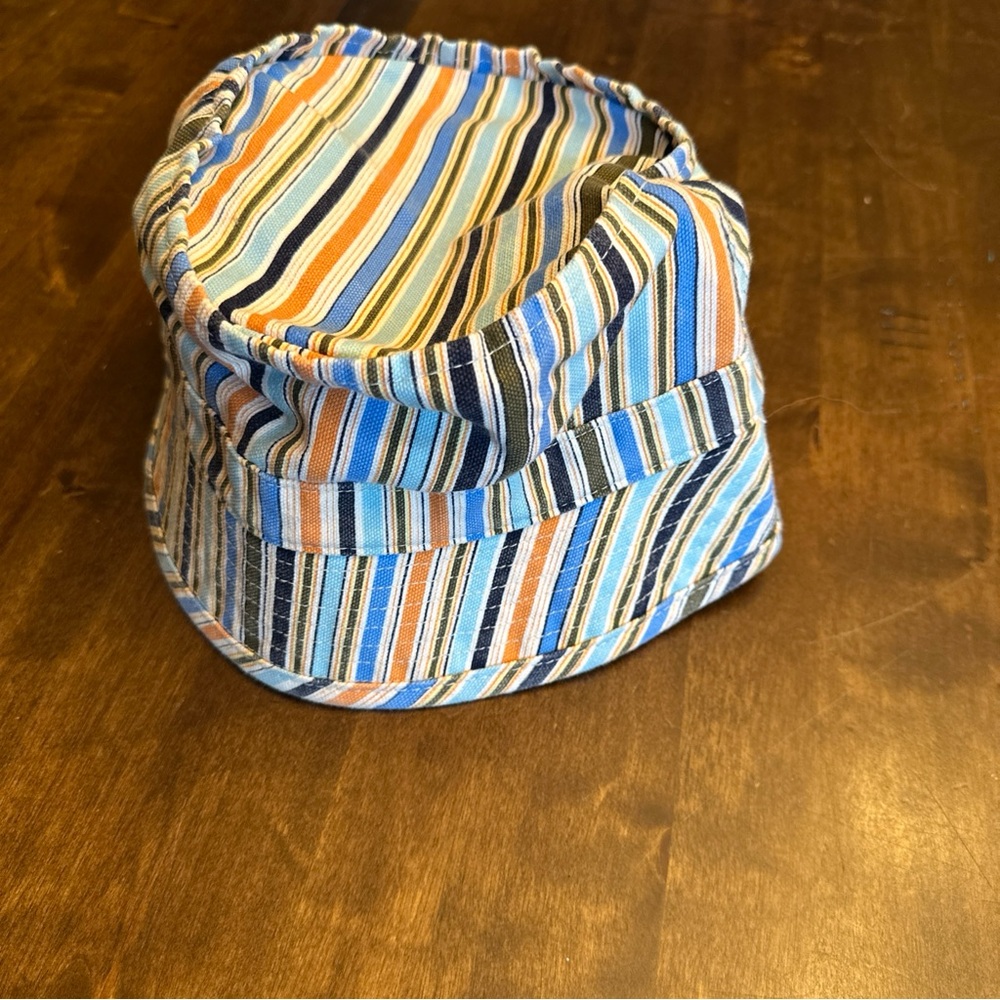J Crew Bucket Hat Adult Small/Medium Sripes Preppy Golf Resort Travel Sun